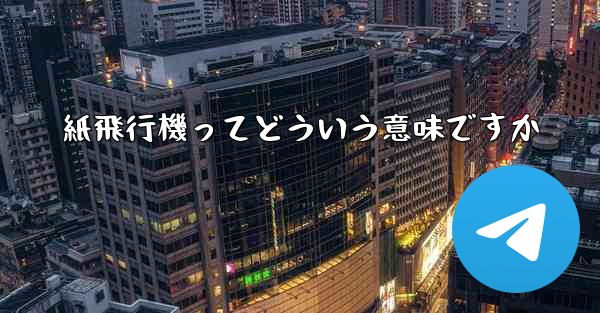 紙飛行機ってどういう意味ですか