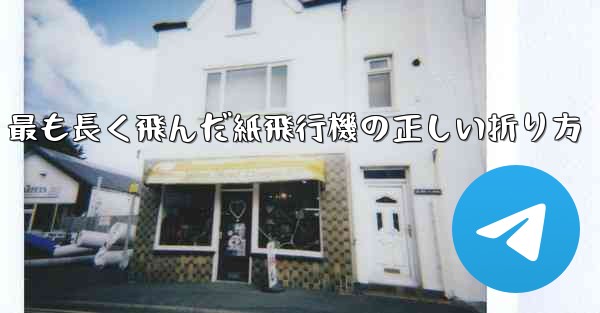 最も長く飛んだ紙飛行機の正しい折り方