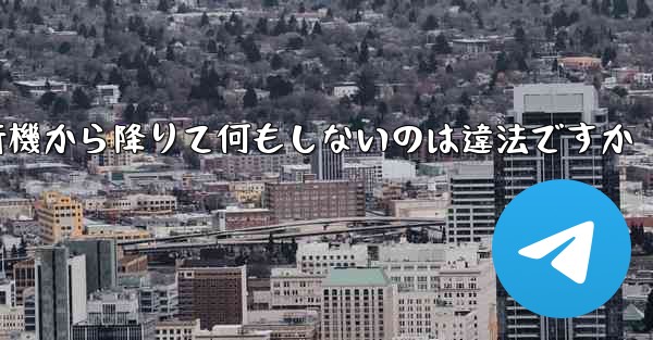 紙飛行機から降りて何もしないのは違法ですか