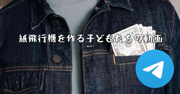 紙飛行機を作る子どもたちの動画