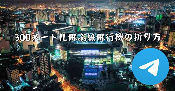 300メートル飛ぶ紙飛行機の折り方