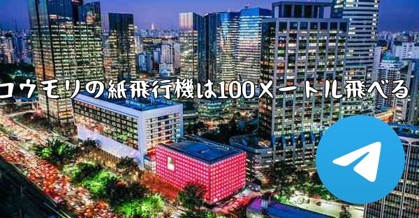 コウモリの紙飛行機は100メートル飛べる