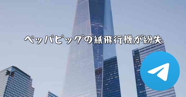 ペッパピッグの紙飛行機が紛失