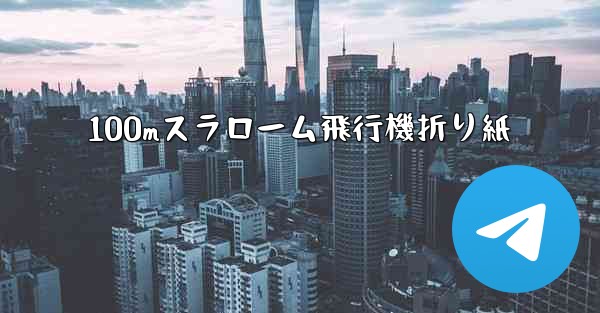 100mスラローム飛行機折り紙