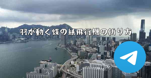 羽が動く蝶の紙飛行機の折り方