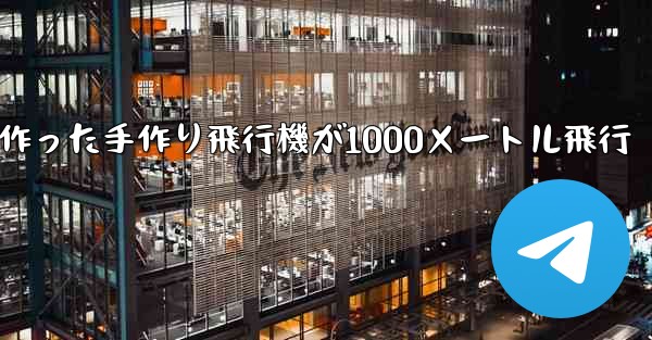 折り紙で作った手作り飛行機が1000メートル飛行