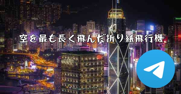 空を最も長く飛んだ折り紙飛行機