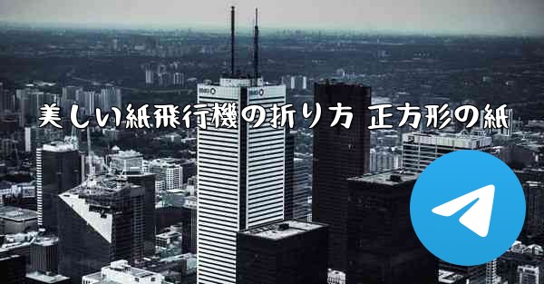 美しい紙飛行機の折り方 正方形の紙