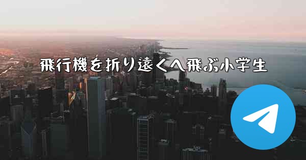 飛行機を折り遠くへ飛ぶ小学生