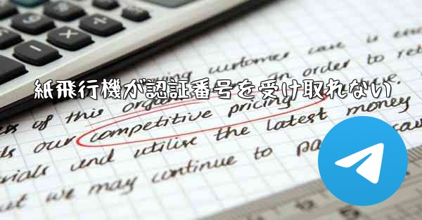 紙飛行機が認証番号を受け取れない