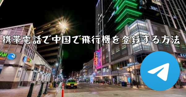 携帯電話で中国で飛行機を登録する方法