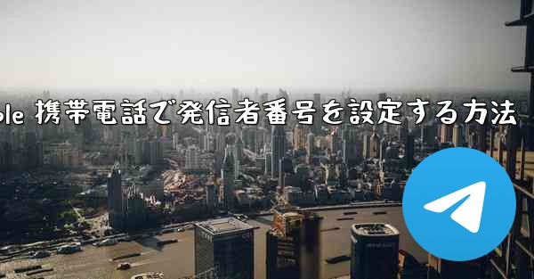 Apple 携帯電話で発信者番号を設定する方法
