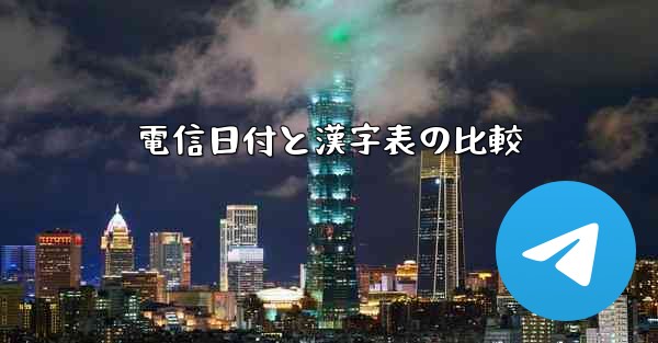 電信日付と漢字表の比較